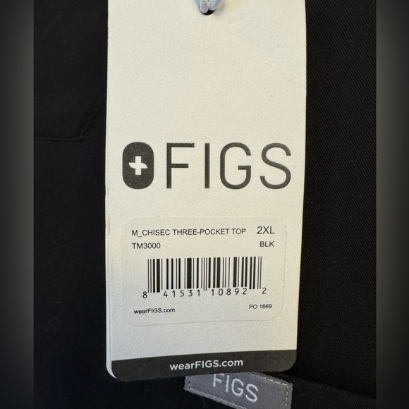 NWT Figs Chisec Three-Pocket Scrub Men’s Top. SIZE XXL - Picture 4 of 11